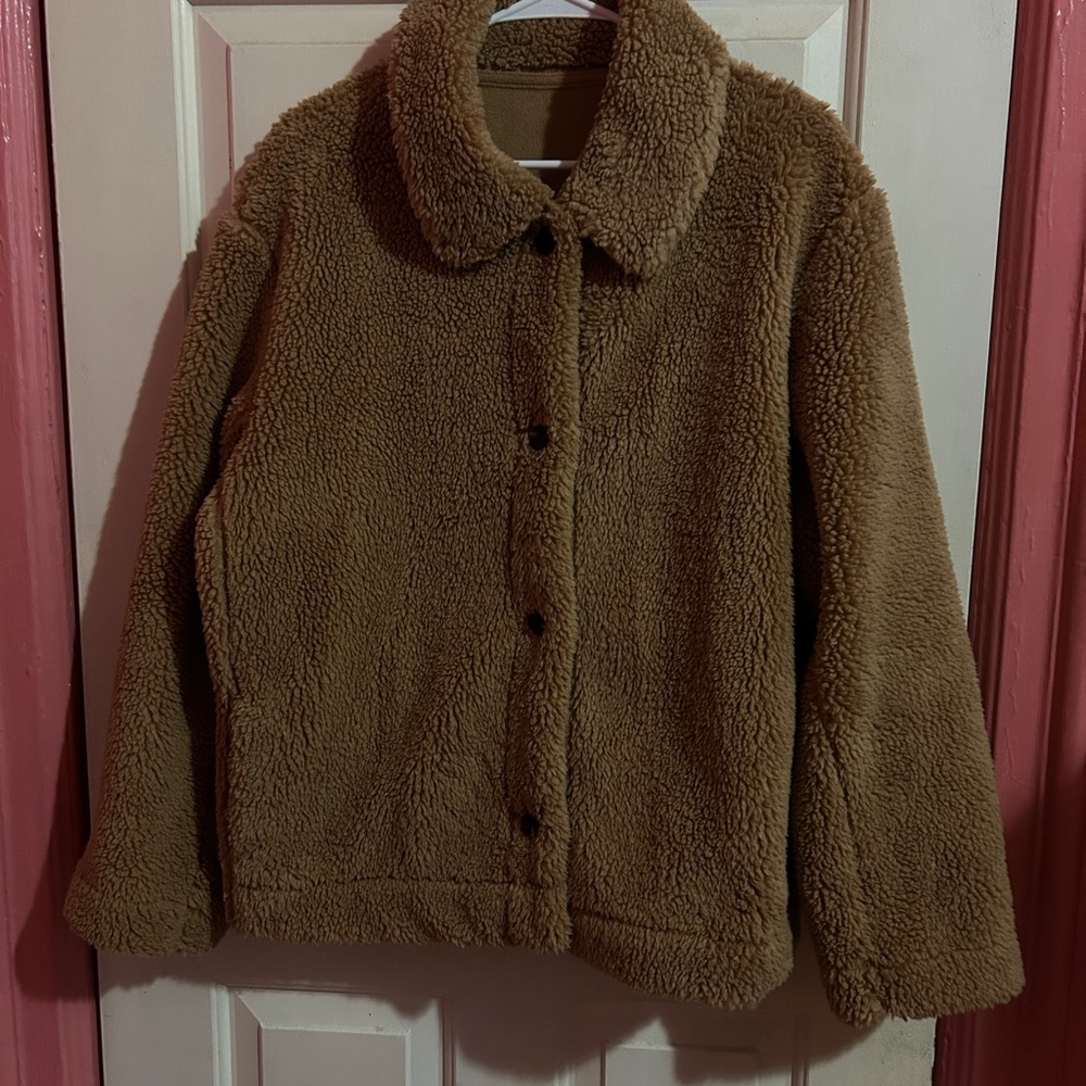 UNIQLO Cozy Brown Teddy Jacket
